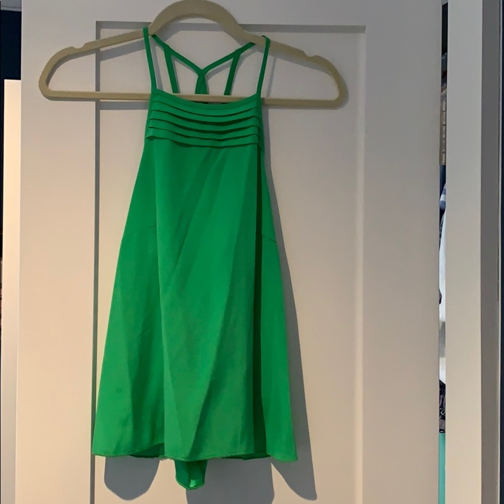 Beautiful Lime green racer back silk tank